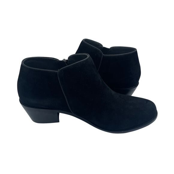 Vionic Joy Serena Bootie Ankle Boot Zipper Black Suede Heel Casual Womens 8 - Picture 5 of 8